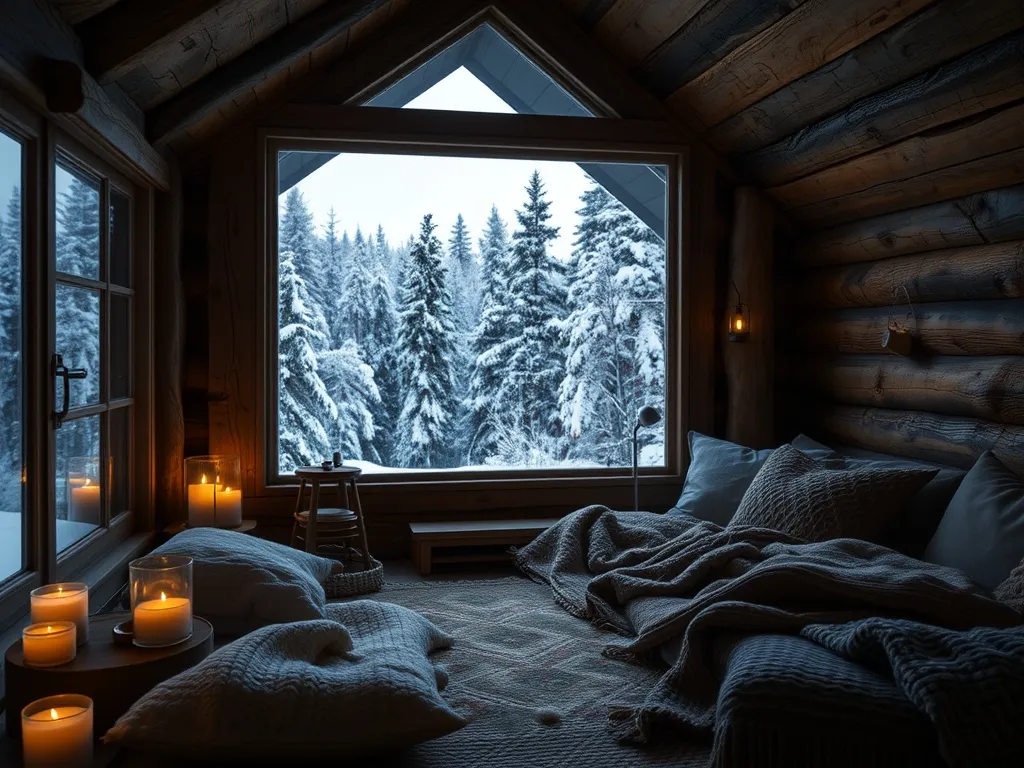 Fredelig innsjø omgitt av skog